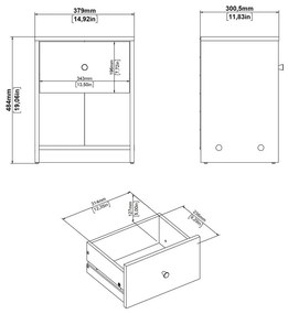 Черно нощно шкафче May – Tvilum