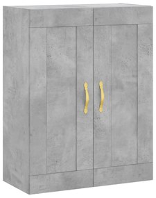 835014 vidaXL Стенен шкаф бетонно сив 69,5x34x90 см инженерно дърво