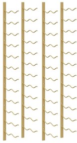 340886 vidaXL Стойки за вино за 24 бутилки стенен монтаж 2 бр златисти желязо