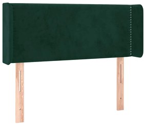 3118661 vidaXL Горна табла за легло, тъмнозелена, 83x16x78/88 см, кадифе
