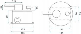 Душ система за вграждане Rea Foss Clif Titan + BOX