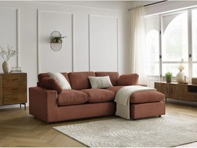 Оранжев ъглов диван от рипсено кадифе Belair – Bobochic Paris