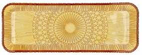 Оранжева стъклена чиния за сервиране 14x38 cm Kusintha - Bitz