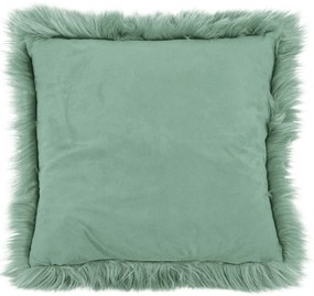 Зелена възглавница от овча кожа, 45 x 45 cm - Tiseco Home Studio