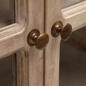 Витрина от масивно манго в естествен цвят 160x71 cm – Ixia