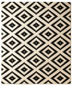 Кремав и черен килим Hamla , 200 x 290 cm Diamond - Hanse Home