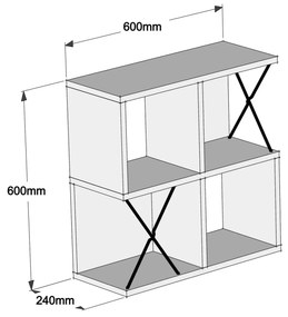 Етажерка ΗΜ9520.02 цвят орех