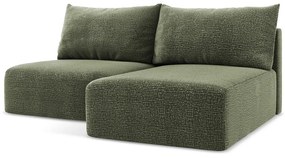 Зелен разтегателен ъглов диван с място за съхранение (десен ъгъл) Kalena – Makamii