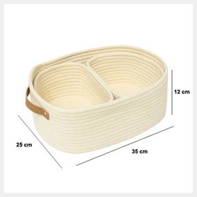 Сет кош за съхранение 5five Ficus, 3 бр - Зелен