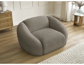 Сиво-кафяво кресло от букле Tina – Bobochic Paris