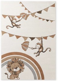Кремав детски килим 160x230 cm Roar like a Lion Rainbow Party – Villeroy&amp;Boch