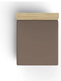 Кафяв еластичен памучен чаршаф 140x200 cm – Mijolnir