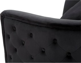Черно кадифено кресло Bucarest – Mauro Ferretti
