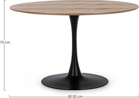 Метална кръгла трапезна маса ø 120 cm Bloom – Yes Everyday