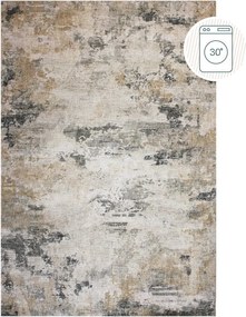 Сиво-бежов килим подходящ за пране 115x170 cm Lila Abstract – Flair Rugs