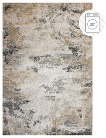 Сиво-бежов килим подходящ за пране 190x290 cm Lila Abstract – Flair Rugs