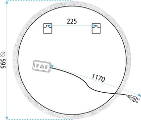 Огледало LED 60cm BL806