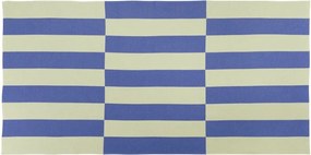 Светложълта/синя памучна плажна кърпа 100x160 cm Su – noo.ma