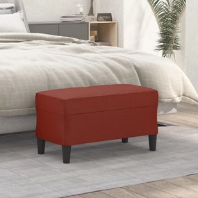 349395 vidaXL Пейка, виненочервена, 70x35x41 см, изкуствена кожа