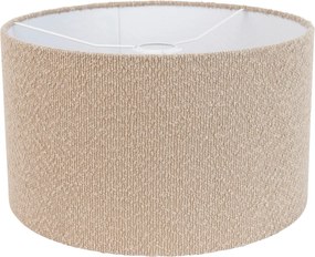 Бежов текстилен абажур с плюшена материя 35/35/20