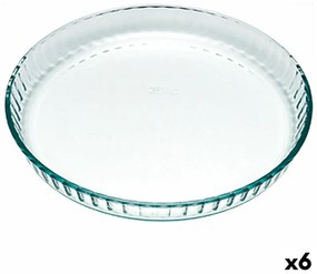 Форма за Печене Pyrex Classic Кръгъл Плосък Прозрачен 25 x 25 x 4 cm (6 броя)