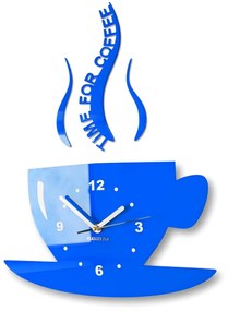 Стенен часовник Time for coffee Син