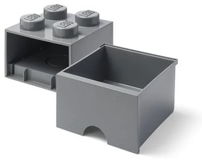 Детска тъмносива кутия за съхранение с чекмедже - LEGO®