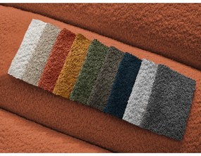 Теракотена табуретка от прежда с примки от букле Annecy – Bobochic Paris