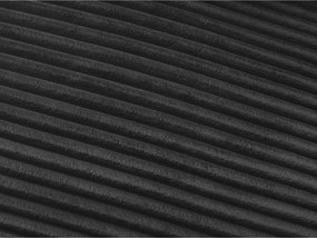 Черен диван за ежедневно спане/сгъваем от рипсено кадифе 240 cm Hugo – Bobochic Paris