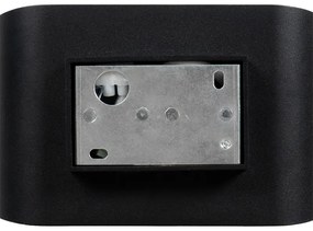 Модерна стенна лампа черна със златист интериор овална - Alone