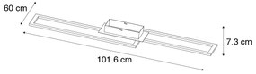 Плафон черен 101см с LED 3-степенно димиране - Георги