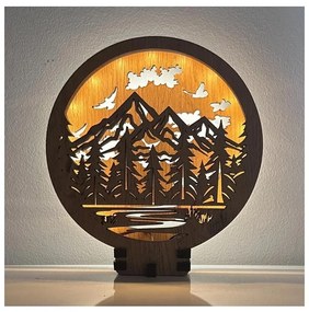 Li-Go 23583/DUB2 - LED димируема настолна декорация LED/12W/230V 20x22 cm дъб