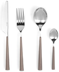 Комплект 24 бр прибори за хранене Luigi Ferrero Norsk FR-2441CS, Неръждаема стомана, Светлокафяв