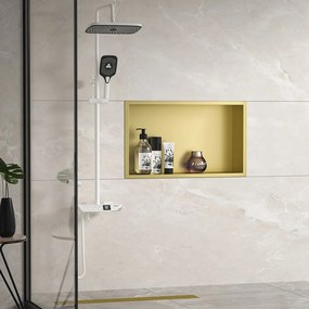 Вграден рафт за баня  30x45 gold brush