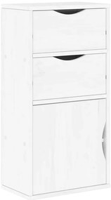4103598 vidaXL Страничен шкаф с чекмеджета ODDA White 40x24x79 cm
