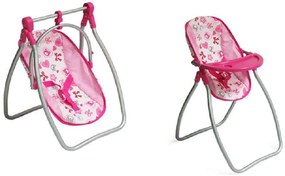 Moni toys  -  2в1 Столче за хранене и люлка за кукли Lovely Bear 9397C