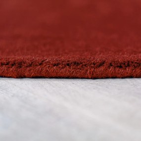 Ръчно изработен вълнен кръгъл килим в тухлен цвят ø 200 cm Mia Segment – Flair Rugs