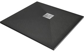 Mexen Stone+ композитен квадратен душ 90 x 90 см, антрацит - 44719090