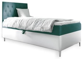 Тапицирано легло  ESME + топер, 80x200, fresh 34, ляв