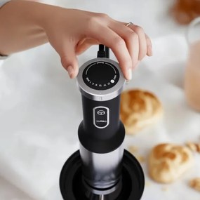 Пасатор, чопър и миксер 3в1 AENO AHB0004B, 1200W, 0.5 л, 18 степени, Турбо, DC мотор, Черен/инокс