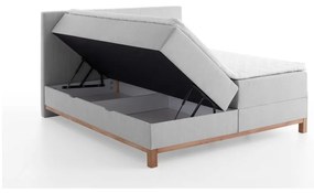 Светлосиво боксспринг легло със склад 160x200 cm Catania - Meise Möbel