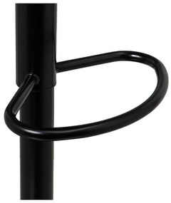 Черни бар столове в комплект от 2 бр. с регулируема височина от имитация на кожа (височина на седалката 56,5 cm) – Casa Selección