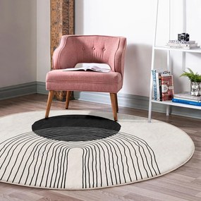 Кремав кръгъл килим подходящ за пране ø 120 cm Comfort – Mila Home
