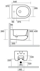 Висящо биде Kerasan Flo Norim