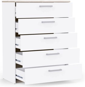 Скрин с 5 чекмеджета Winston - Бял