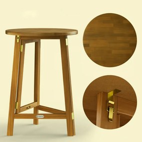 Сгъваема бар маса от акациева дървесина