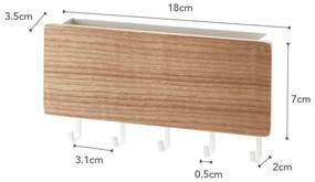 Бял стенен стелаж за ключове Rin - YAMAZAKI