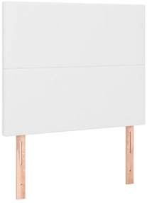 3116137 vidaXL Горни табли за легло 2 бр бели 100x5x78/88 см, изкуствена кожа