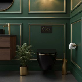 тоалетна чиния Rea Carlo Mini Tornado Black Gold Egde