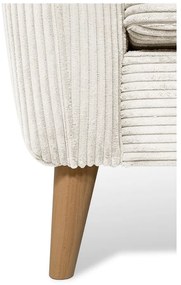 Бял ъглов диван от рипсено кадифе (десен ъгъл) Paris – Scandic